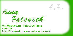 anna palesich business card